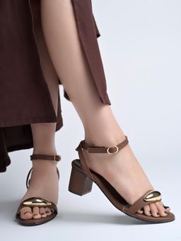 Shoetopia - Brown Girls Casual Heels