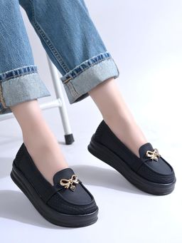Shoetopia - Black Girls Casual Loafers