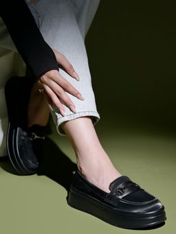 Shoetopia - Black Girls Casual Loafers