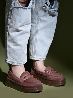 Shoetopia - Brown Girls Casual Loafers
