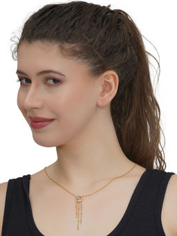 Carlton London - White 18K Gold Plated Stones Necklace