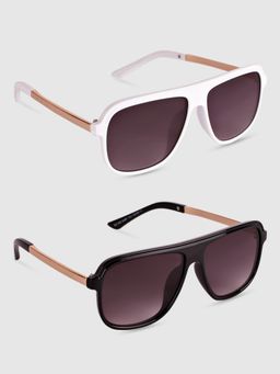 DukieKooky - Kids Purple Square Sunglasses (DKSG362) (Pack of 2) (M)