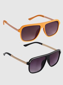 DukieKooky - Kids Purple Square Sunglasses (DKSG362) (Pack of 2) (M)
