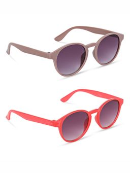 DukieKooky - Kids Purple Wayfarer Sunglasses (DKSG415) (Pack of 2) (M)