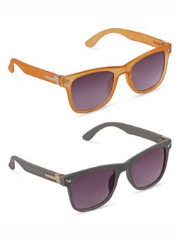 DukieKooky - Kids Purple Square Sunglasses (DKSG445) (Pack of 2) (M)
