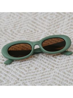 DukieKooky - Kids Brown Oval Sunglasses (DKSG531) (M)