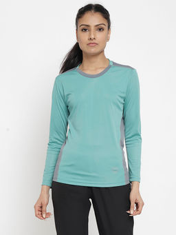 CHKOKKO - Women Full Sleeve Sports T-shirt - Green
