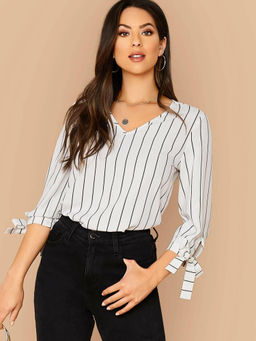 KOTTY - Casual Regular Sleeves Striped Women Top