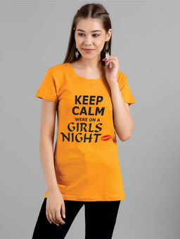 KOTTY - Women's Round Neck Printed Cotton T-Shirt