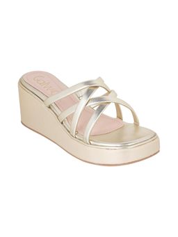 Catwalk - Women Gold Wedges Heels