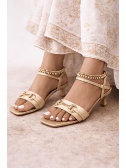 SCENTRA - Womens Sandal Heels for Party - Gold