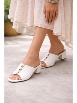 SCENTRA - Womens Sandal Heels for Party - White
