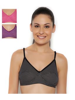 Floret - Pack Of 3 Printed T Shirt Bra - Multi-Color
