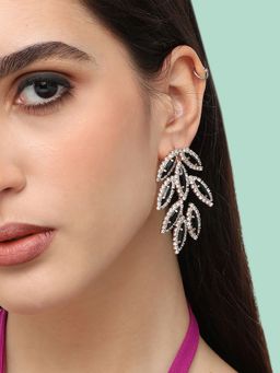 Sohi - Gold Plated Designer Stone Party Drop Earring For Women