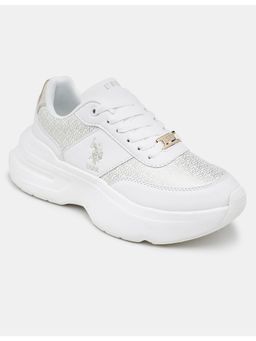 U.S. POLO ASSN. - Women Thea Monogram Lace Up Sneakers with Comfort Insole
