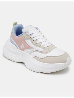 U.S. POLO ASSN. - Women Roselle Colourblock Lace Up Sneakers with Comfort Insole