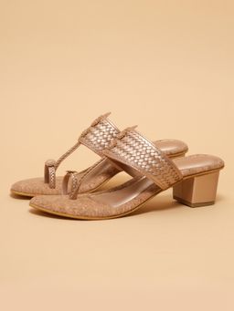 ERIDANI - Women Arzu Rosegold Metallic Sandal Heels