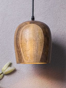 Homesake - Bucket Shape Natural Wooden Pendant Light