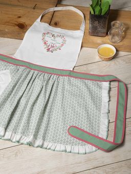 BLANC9 - Love Birds Embroidered Apron