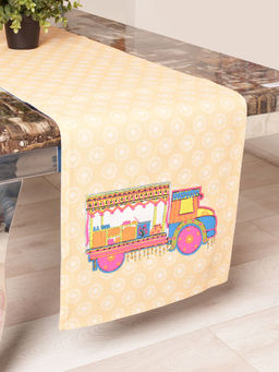 BLANC9 - Rangeela Truck Cotton Printed 4-6 Seater Table Runner