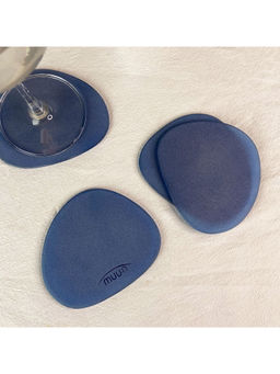 Muun Home - Blue Frosted Glass Coasters (Pack of 4)