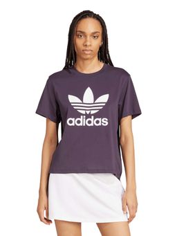 adidas Originals - Women Purple Loose Fit Printed Casual T-Shirt