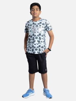 KiddoPanti - Boys Black Tie & Dye Print T-shirt & Shorts