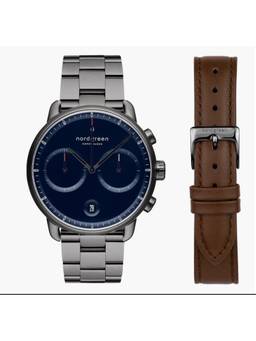 Nordgreen - Pioneer Gift Set - Navy Dial - 3-Link-42mm - Gun Metal-PI42GM3LGUNALEBR