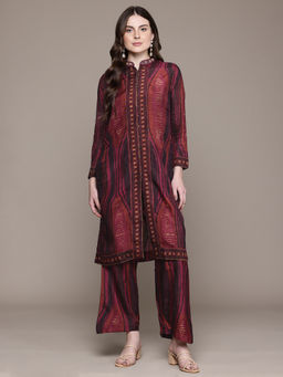 Ritu Kumar - Womens Viscose Printed Multi-Color Co-Ord Set