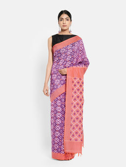 Fabindia - Cotton Solid Women Sari without Blouse
