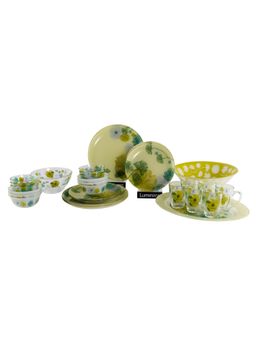 Luminarc - Blissful Blooms Simply 33 Piece Opal Dinner Set