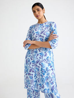 Ancestry - Printed Front Buttoned Kurta
