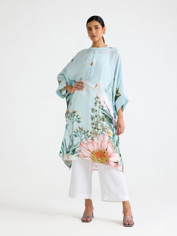 Ancestry - Blue Floral Printed Kaftan
