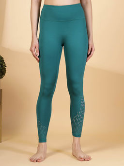 INVINCIBLE - Women Green Yoga Training Laser Leggings