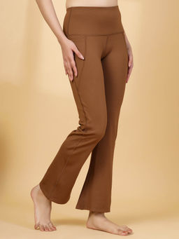 INVINCIBLE - Women Brown Yoga Training Flare Pant