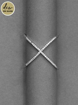 Pipa Bella by Nykaa Fashion - Dew by PB Sterling Silver Cubic Zirconia Constance Ring