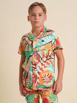 Jack & Jones Junior - Boys Printed Multicolor Shirt