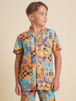 Jack & Jones Junior - Boys Printed Multicolor Shirt