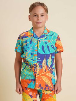 Jack & Jones Junior - Boys Tropical Printed Multicolor Shirt
