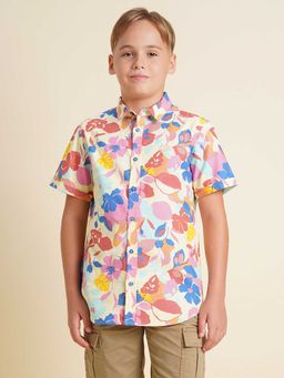 Jack & Jones Junior - Boys Floral Printed Multicolor Shirt