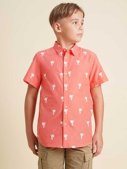 Jack & Jones Junior - Boys Embroidery Pink Shirt
