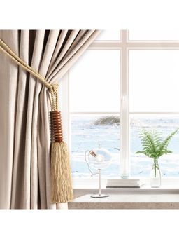 Deco Window - Curtain Tieback Long Horn Beige