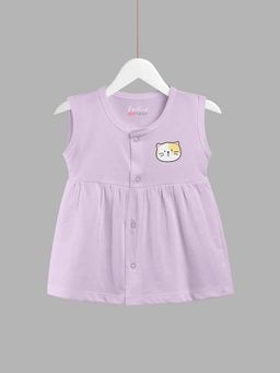 HELLCAT - Trendy Lavender Baby Frock Dress for Girls Soft 0-18M