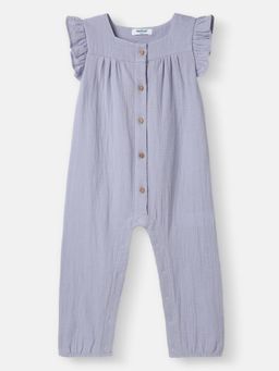 Nautinati - Girls Cotton Soft Ruffle Sleeves Sleepsuit