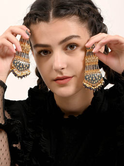 Odette - Grey Alloy Drops & Danglers