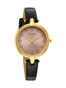 Sonata - Gold Edit 87043YL01W Pink Dial Analog watch for women