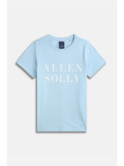 Allen Solly - Boys Light Blue Printed Crew Neck T-shirt