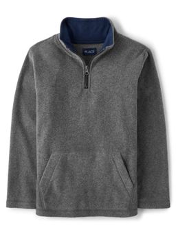 The Children's Place - Boys Grey Half Zip Jacket