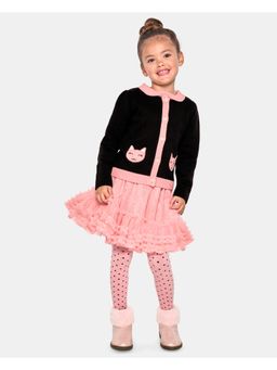 Gymboree - Girls Baby Pink Net Knee-Length Skirt with Ruffles (2-2.5 Years)