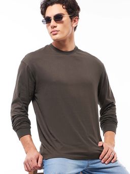 Bewakoof - Men's Chocolate Brown Oversized T-shirt